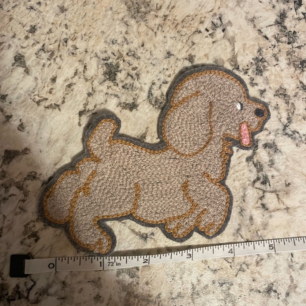 LEVIS Custom Grey Brown Dog Patch